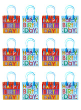 Load image into Gallery viewer, Happy Birthday Party Favor Treat Bags - Set of 6 or 12