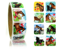 Load image into Gallery viewer, Horse Stickers 100 Stickers/Dispenser, Pack of 1, 6 or 12 Dispensers
