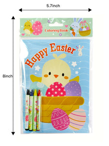 New Easter Sunday Coloring Books with Crayons Party Favors - Set of 6 or 12