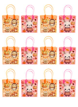 Load image into Gallery viewer, Autumn Cozy Animal Party Favor Treat Bags - Set of 6 or 12