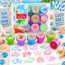 Load image into Gallery viewer, Sealife Stamp Kit for Kids - 12 Pcs