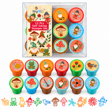 Load image into Gallery viewer, Garden Gnomes Fairies Stamp Kit