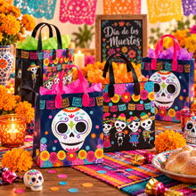 Load image into Gallery viewer, Day of the Dead Party Favor Treat Bags - Set of 6 or 12