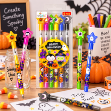 Load image into Gallery viewer, New Spooky Halloween Stackable Multi Point Pencils - Set of 6