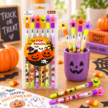 Load image into Gallery viewer, Halloween Stackable Point Pencils - Set of 6