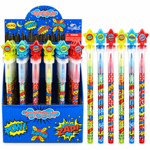 Load image into Gallery viewer, Superhero Stackable Crayon with Stamper Topper