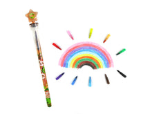 Load image into Gallery viewer, Sloth Stackable Crayon with Stamper Topper