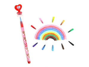 Valentine's Day Stackable Crayon with Stamper Topper