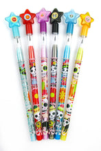 Load image into Gallery viewer, Day of the Dead Stackable Multi Point Pencils - Set of 6