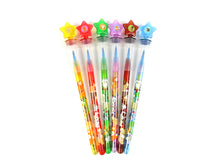Load image into Gallery viewer, Woodland Animals Stackable Crayon with Stamper Topper