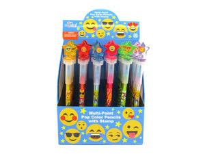 Emoji Stackable Crayon with Stamper Topper