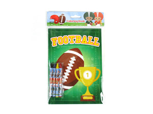 Football Coloring Books with Crayons Party Favors - Set of 6 or 12