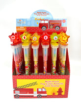 Load image into Gallery viewer, Fire Truck Stackable Crayon with Stamper Topper