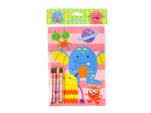 Load image into Gallery viewer, Monster Coloring Books with Crayons Party Favors - Set of 6 or 12