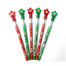 Load image into Gallery viewer, Vintage Rustic Christmas Stackable Multi Point Pencils - Set of 6