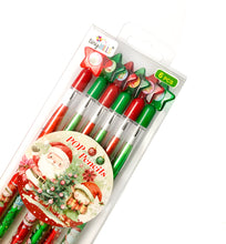 Load image into Gallery viewer, Vintage Rustic Christmas Stackable Multi Point Pencils - Set of 6