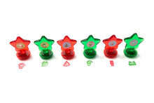 Load image into Gallery viewer, Vintage Rustic Christmas Stackable Crayon with Stamper Topper