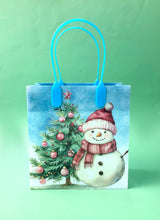 Load image into Gallery viewer, Vintage Rustic Christmas Party Favor Treat Bags - Set of 6 or 12