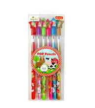 Load image into Gallery viewer, Farm Animals Stackable Pencils - Set of 6