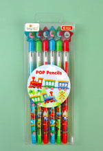 Load image into Gallery viewer, Train Stackable Point Pencils - Set of 6