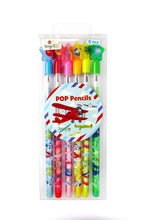 Load image into Gallery viewer, Airplane Stackable Multi Point Pencils - Set of 6