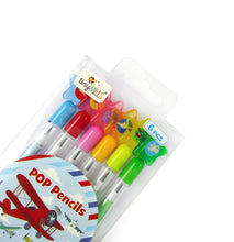 Load image into Gallery viewer, Airplane Stackable Multi Point Pencils - Set of 6