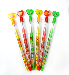 Woodland Animals Stackable Multi Point Pencils - Set of 6