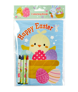 New Easter Sunday Coloring Books with Crayons Party Favors - Set of 6 or 12