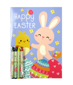 New Easter Sunday Coloring Books with Crayons Party Favors - Set of 6 or 12