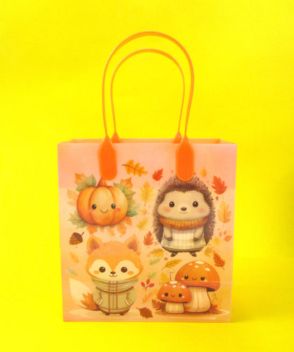 Autumn Cozy Animal Party Favor Treat Bags - Set of 6 or 12