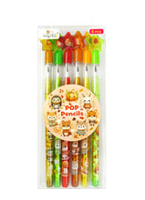 Load image into Gallery viewer, Cozy Autumn Animals Stackable Multi Point Pencils - Set of 6