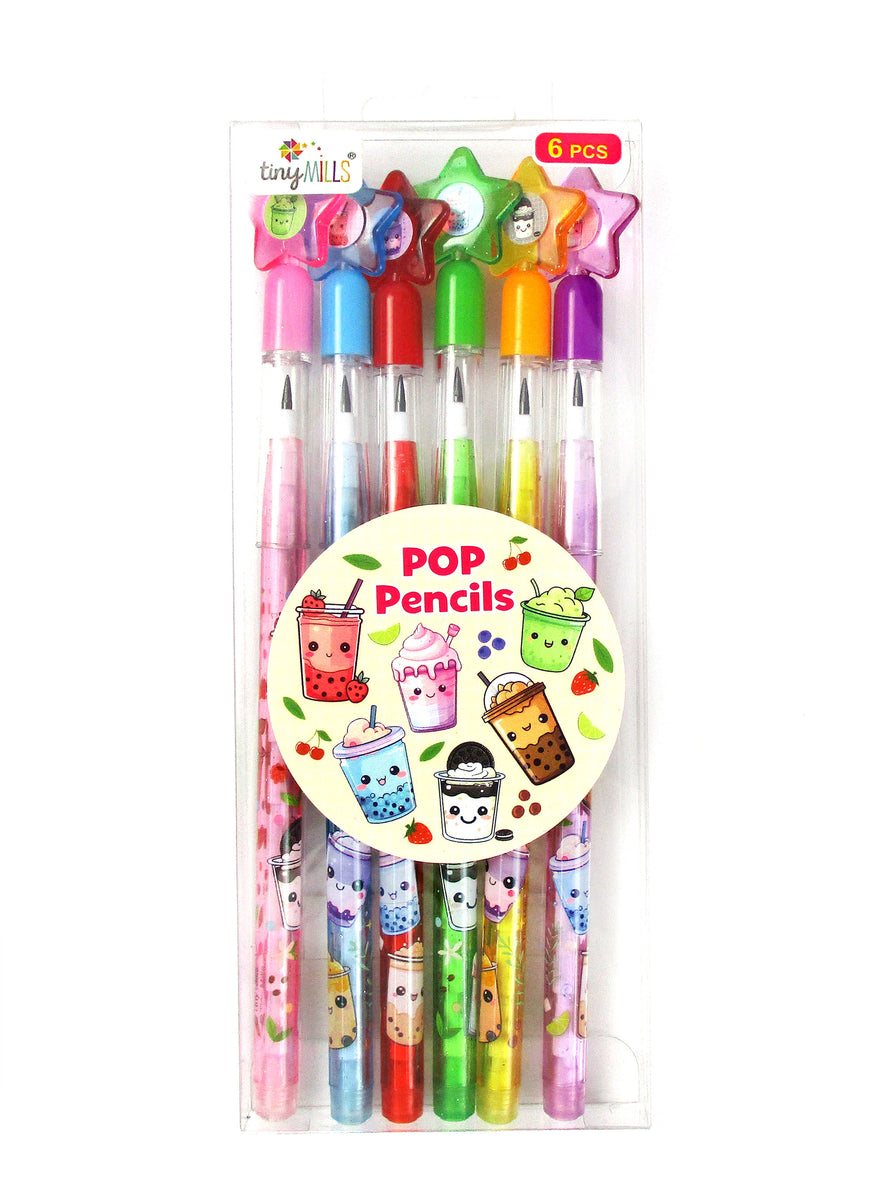 Boba Stackable Multi Point Pencils - Set of 6 – Tiny Mills®