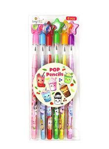 Boba Stackable Multi Point Pencils - Set of 6