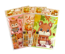 Load image into Gallery viewer, Cozy Autumn Animals Coloring Books with Crayons Party Favors - Set of 6 or 12