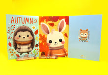 Load image into Gallery viewer, Cozy Autumn Animals Coloring Books with Crayons Party Favors - Set of 6 or 12