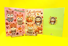 Load image into Gallery viewer, Cozy Autumn Animals Coloring Books with Crayons Party Favors - Set of 6 or 12