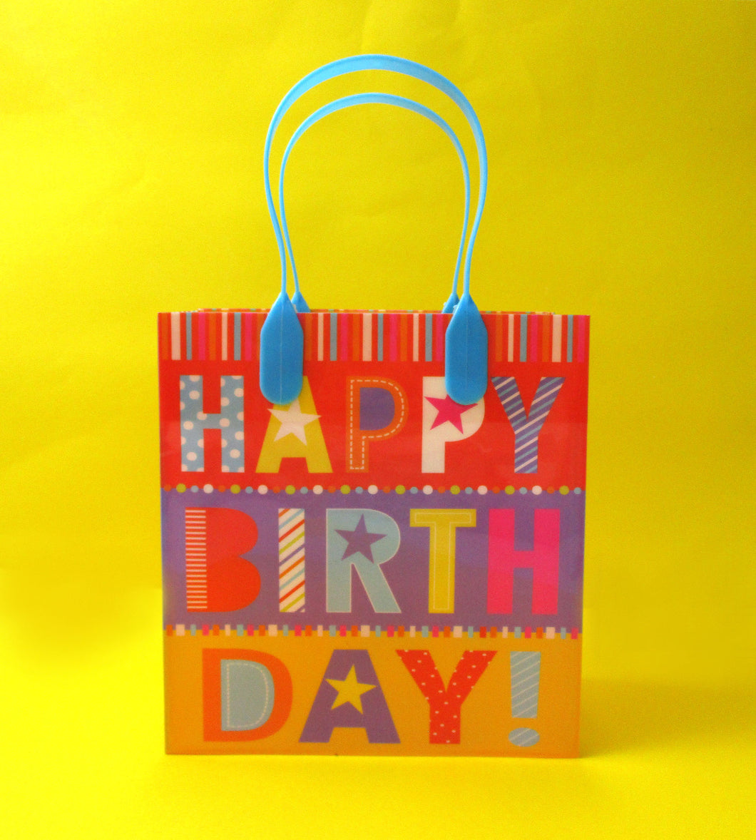Happy Birthday Party Favor Treat Bags - Set of 6 or 12