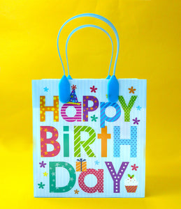 Happy Birthday Party Favor Treat Bags - Set of 6 or 12
