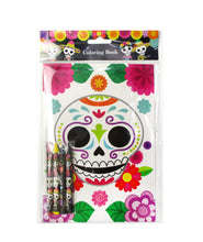 Load image into Gallery viewer, Day of the Dead Coloring Books with Crayons Party Favors - Set of 6 or 12
