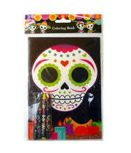 Load image into Gallery viewer, Day of the Dead Coloring Books with Crayons Party Favors - Set of 6 or 12