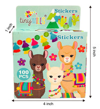 Load image into Gallery viewer, Llamas Alpacas Stickers 100 Stickers/Dispenser, Pack of 1, 6, or 12 Dispensers