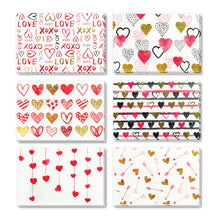Load image into Gallery viewer, Hearts Assorted Greeting Cards for All Occasions and Valentine&#39;s Day - 6 Design