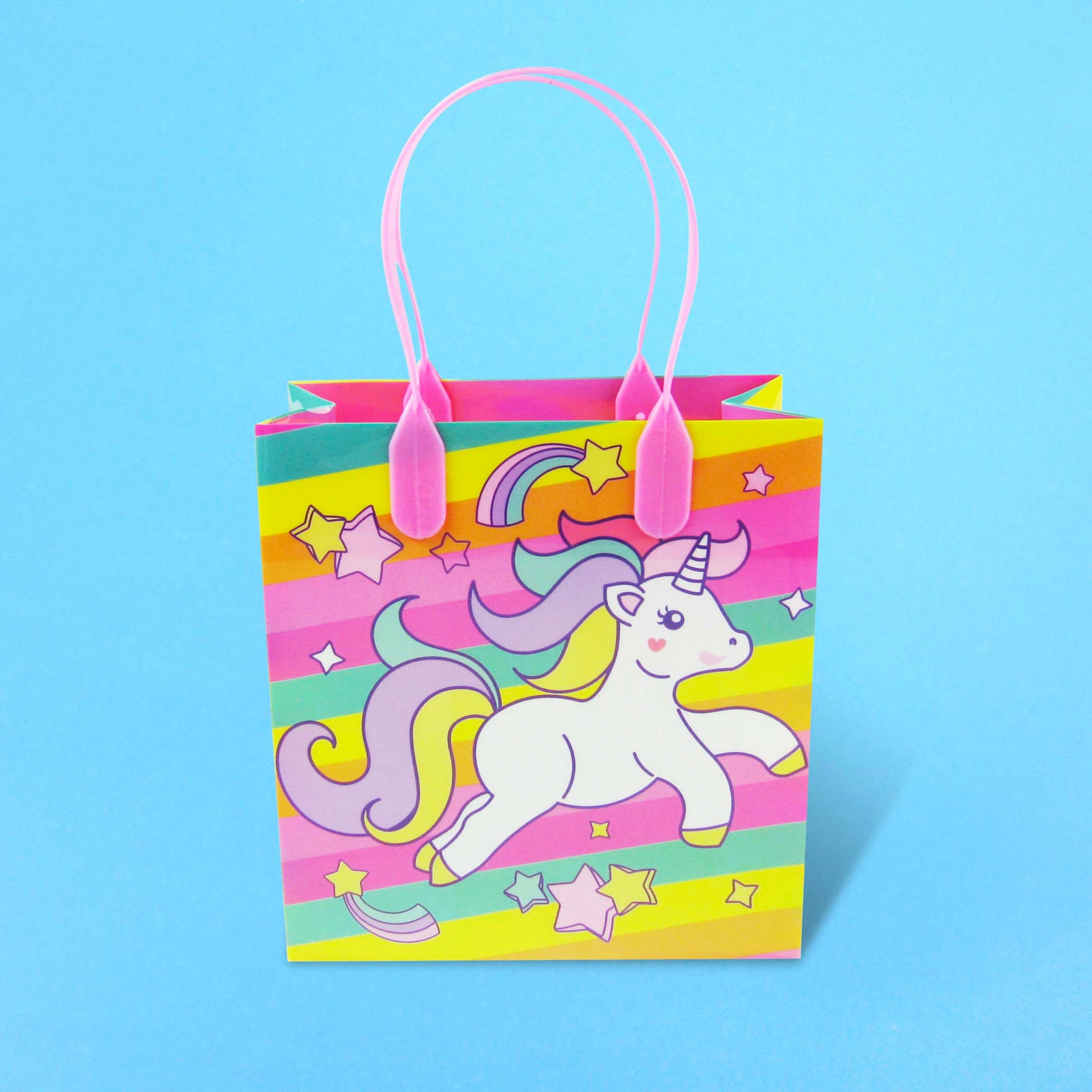 Unicorn Childrens Party Loot Bags - Treat Favour Goody Bags - 22cm x 18cm -  CelloExpress