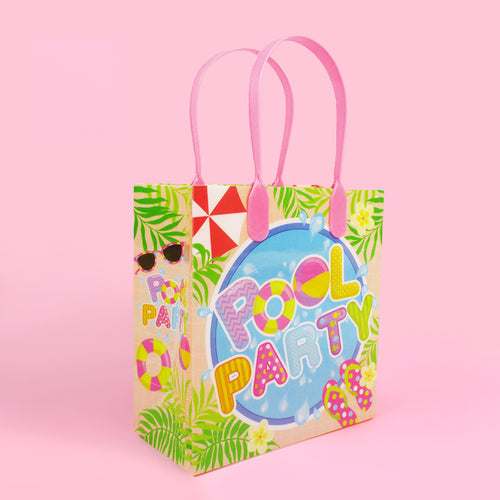 Pool Beach Summer Party Favor Bags Treat Bags - Set of 6 or 12
