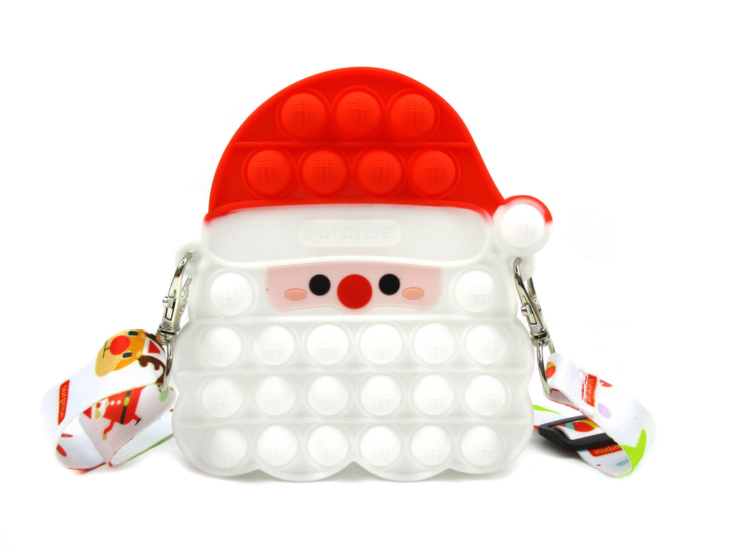 Christmas Santa Claus Popper Fidget Crossbody Bag