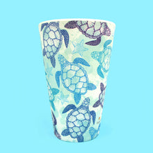 Load image into Gallery viewer, Eco-Friendly Reusable Plant Fiber Travel Mug with Sea Turtles Design