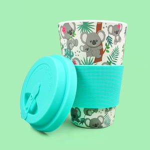 Eco-Friendly Reusable Plant Fiber Travel Mug with Koala Design