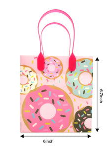 Donuts Party Favor Bags Treat Bags - Set of 6 or 12