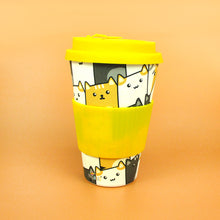 Load image into Gallery viewer, Eco-Friendly Reusable Plant Fiber Travel Mug with Kitty Cat Design