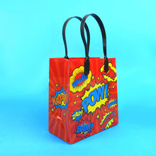 Load image into Gallery viewer, Superhero Text Party Favor Bags - Set of 6 or 12